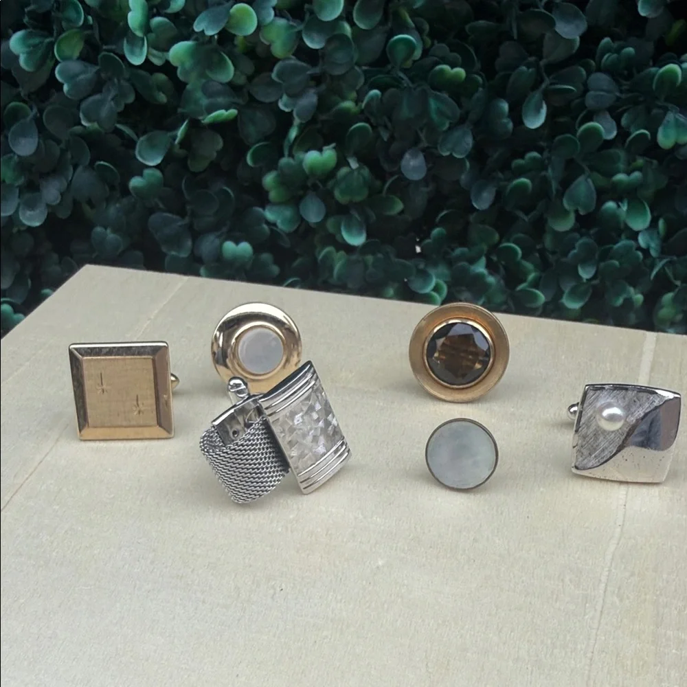 Random Elegant Gold and Silver Tone Cufflinks - Not Pairs